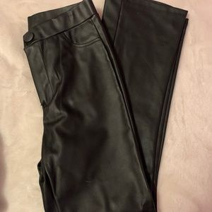 Revamped Black Leather Pants